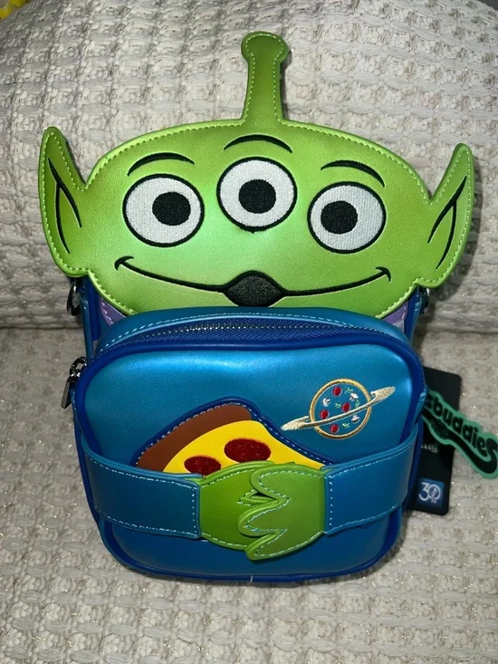 NWT Loungefly Toy Story 30th Anniversary Aliens Crossbuddies Crossbody Bag - Picture 9 of 16